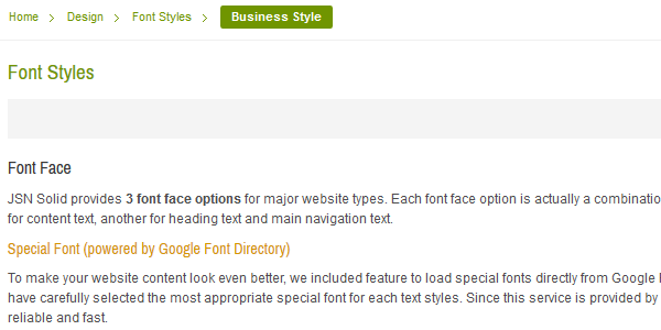 Font Face Business Special
